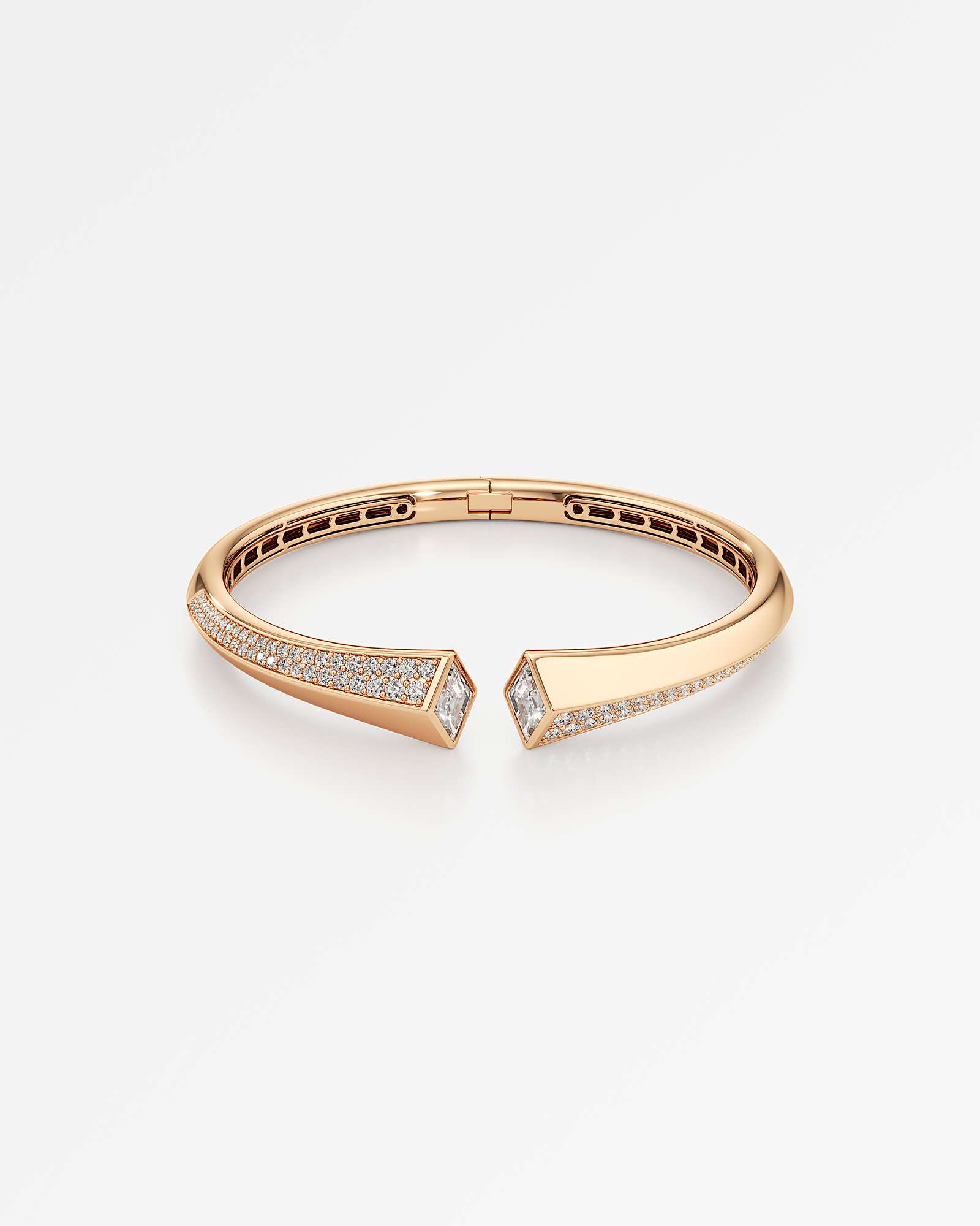 AM To Beyond Skiris Pavé Diamond Bangle, in 14K Rose Gold (3.31 ctw)