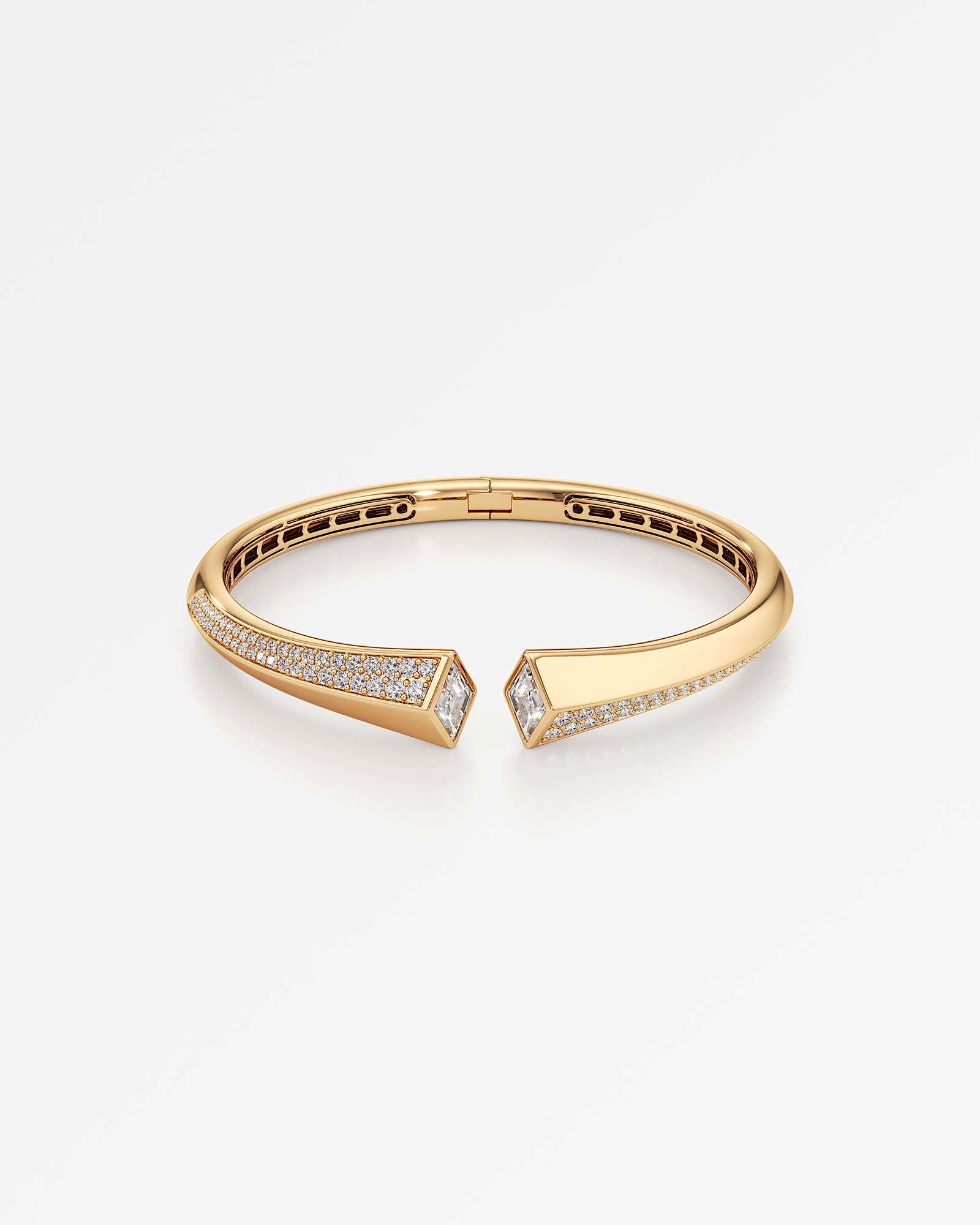 AM To Beyond Skiris Pavé Diamond Bangle, in 14K Yellow Gold (3.31 ctw)