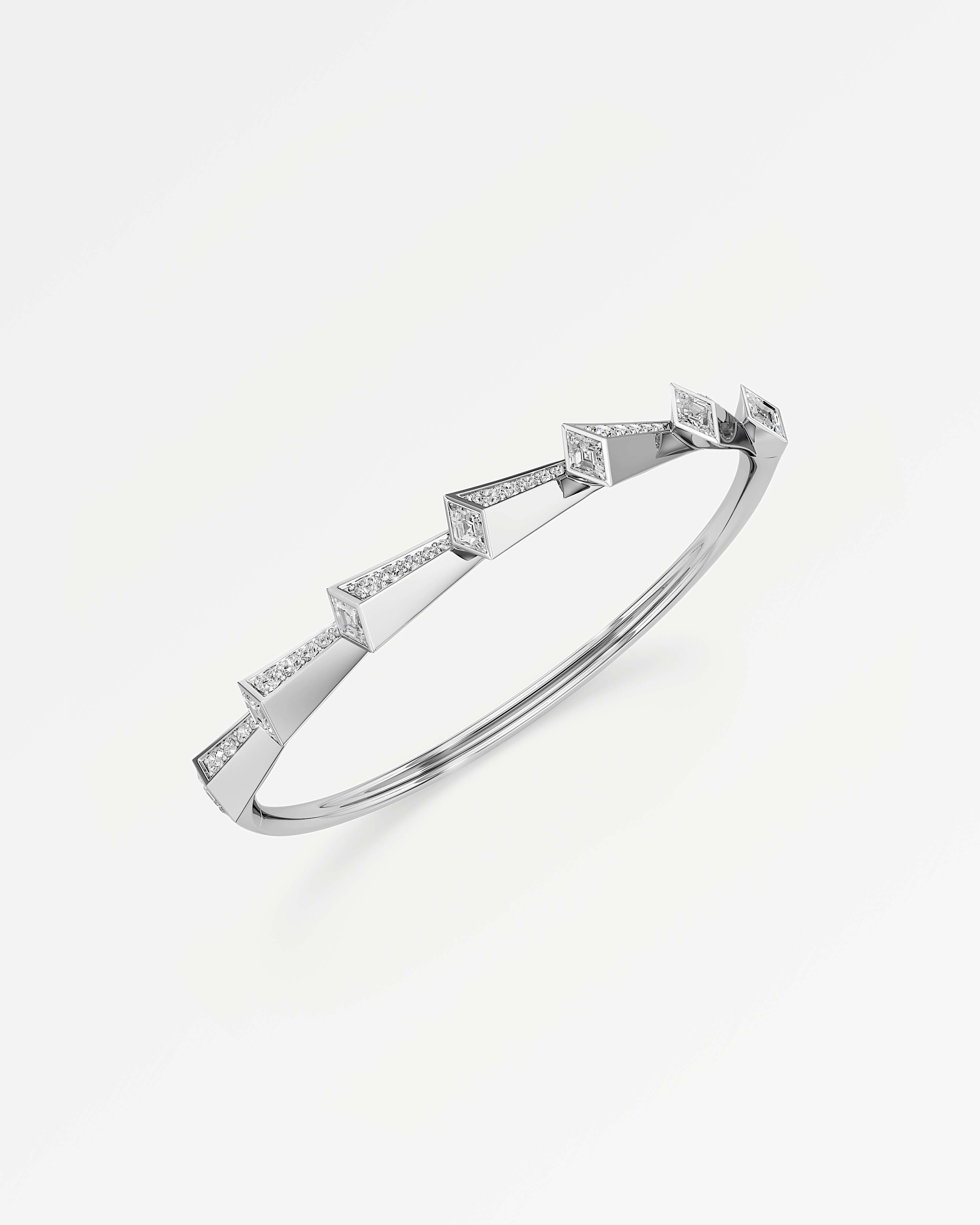AM To Beyond Resonova Diamond Bangle, in 14K White Gold (2.51 ctw)