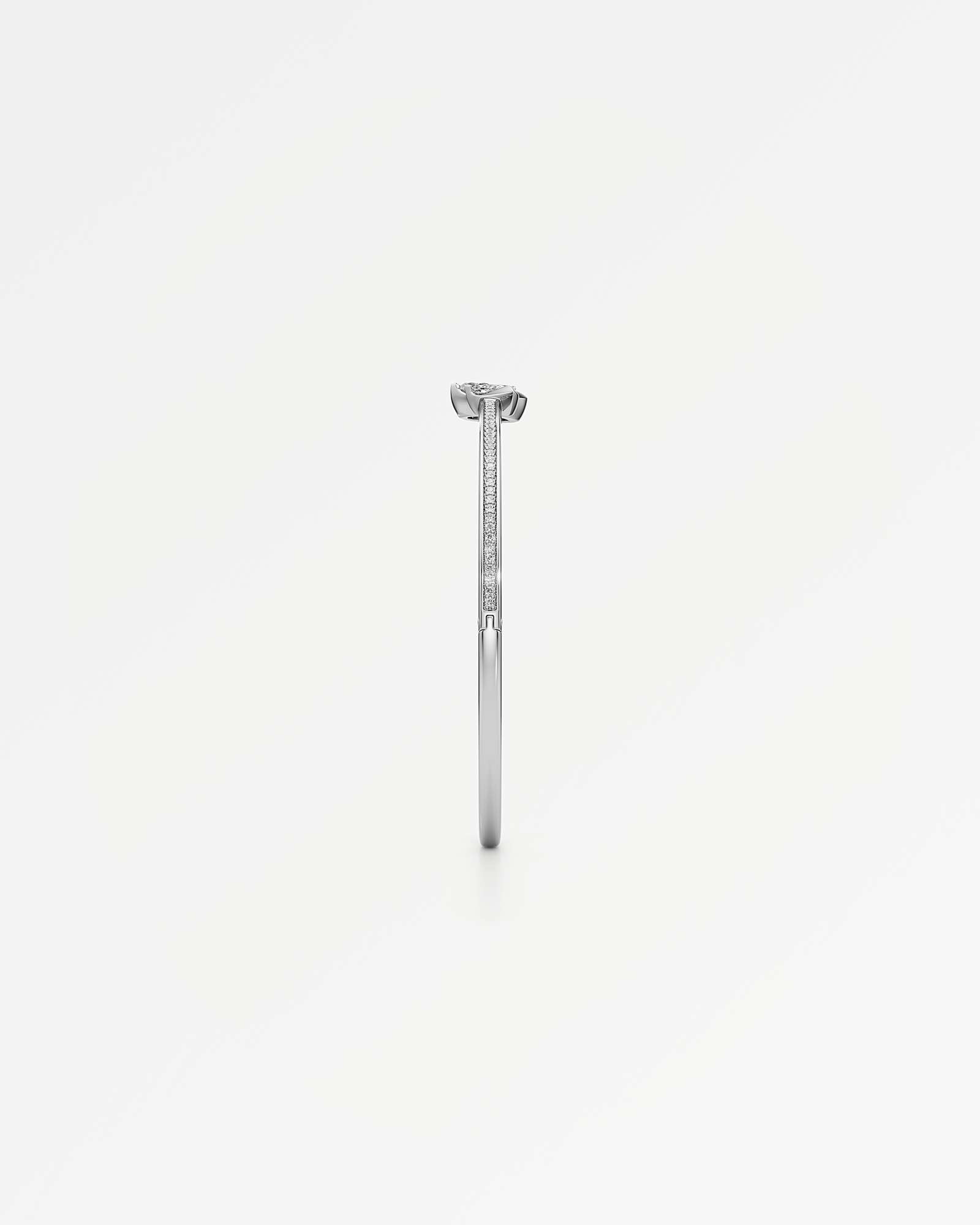 Pinnacle Leveré Diamond Bangle, In 14K White Gold (1.65 ctw)