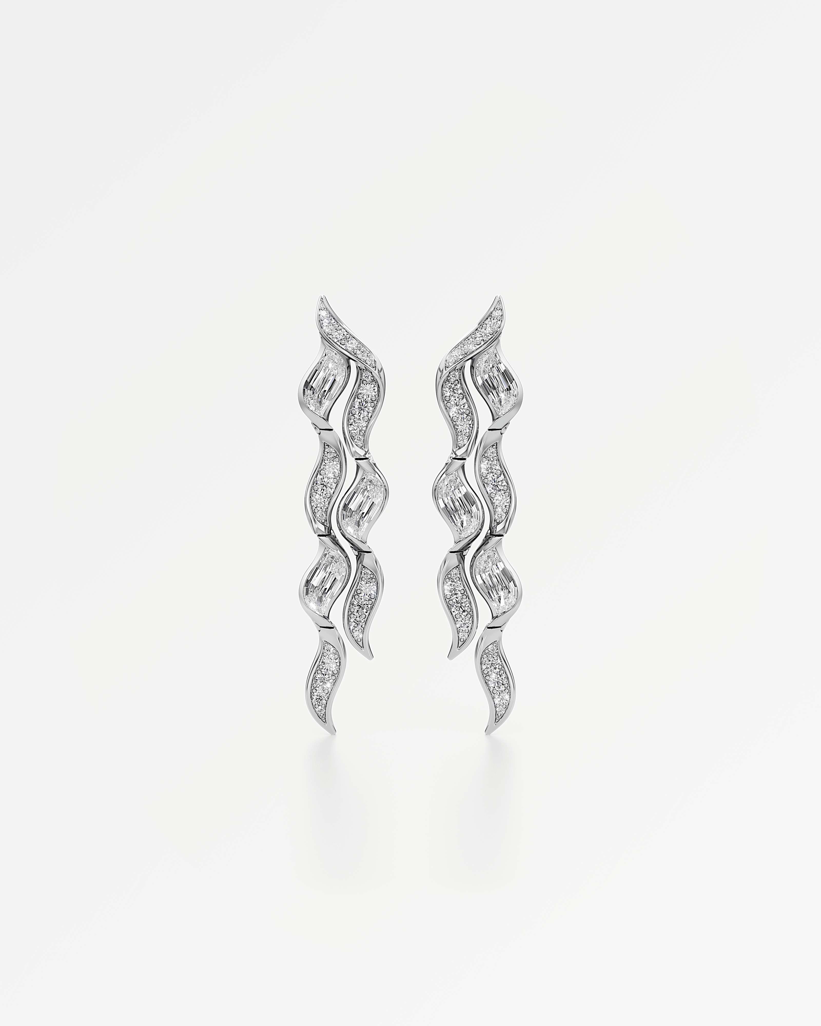 Glimmer Namie Diamond Earrings, In 14K White Gold (6.25 ctw)