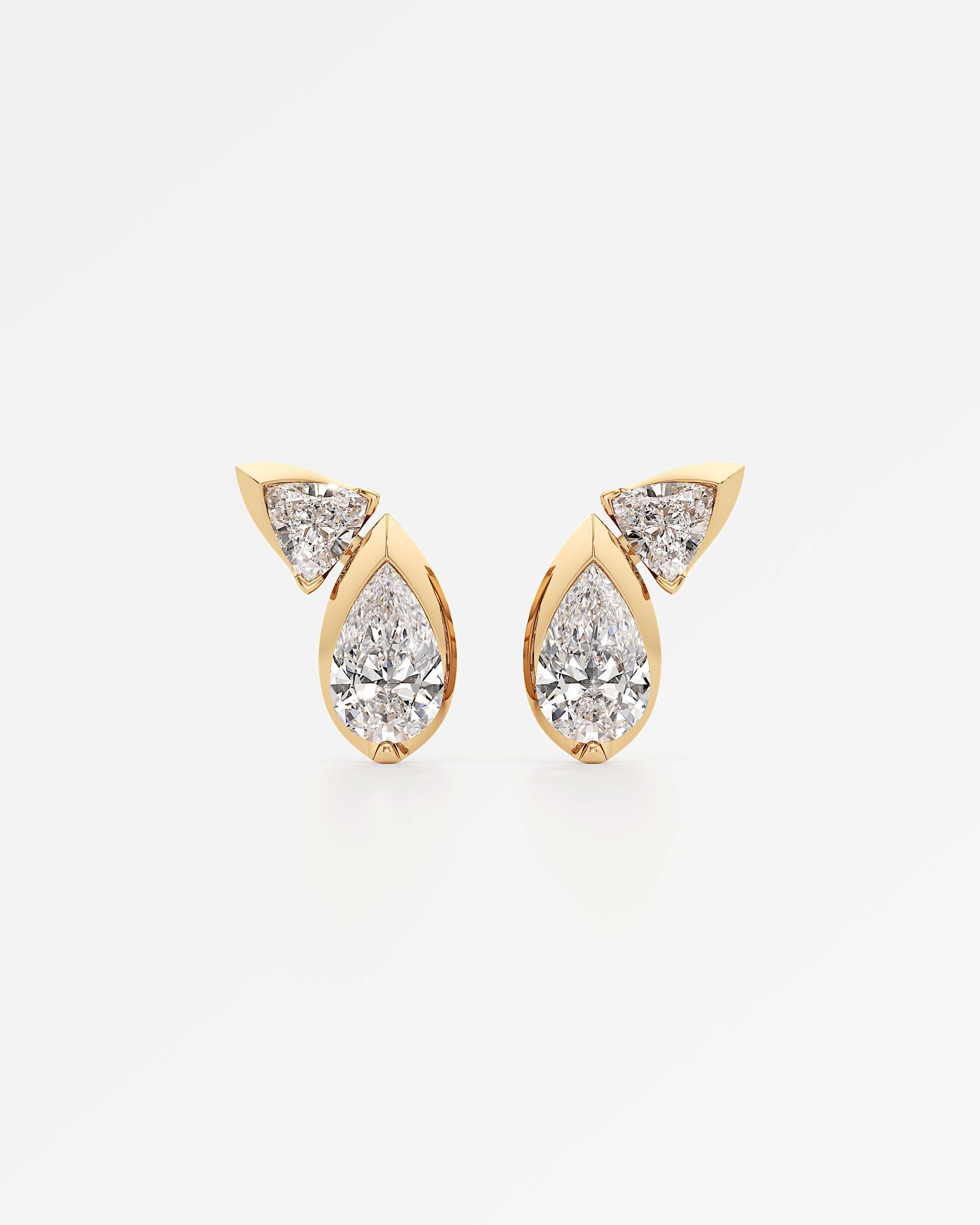 Pinnacle Levenne Diamond Stud Earrings, In 14K Yellow Gold (1.64 ctw)