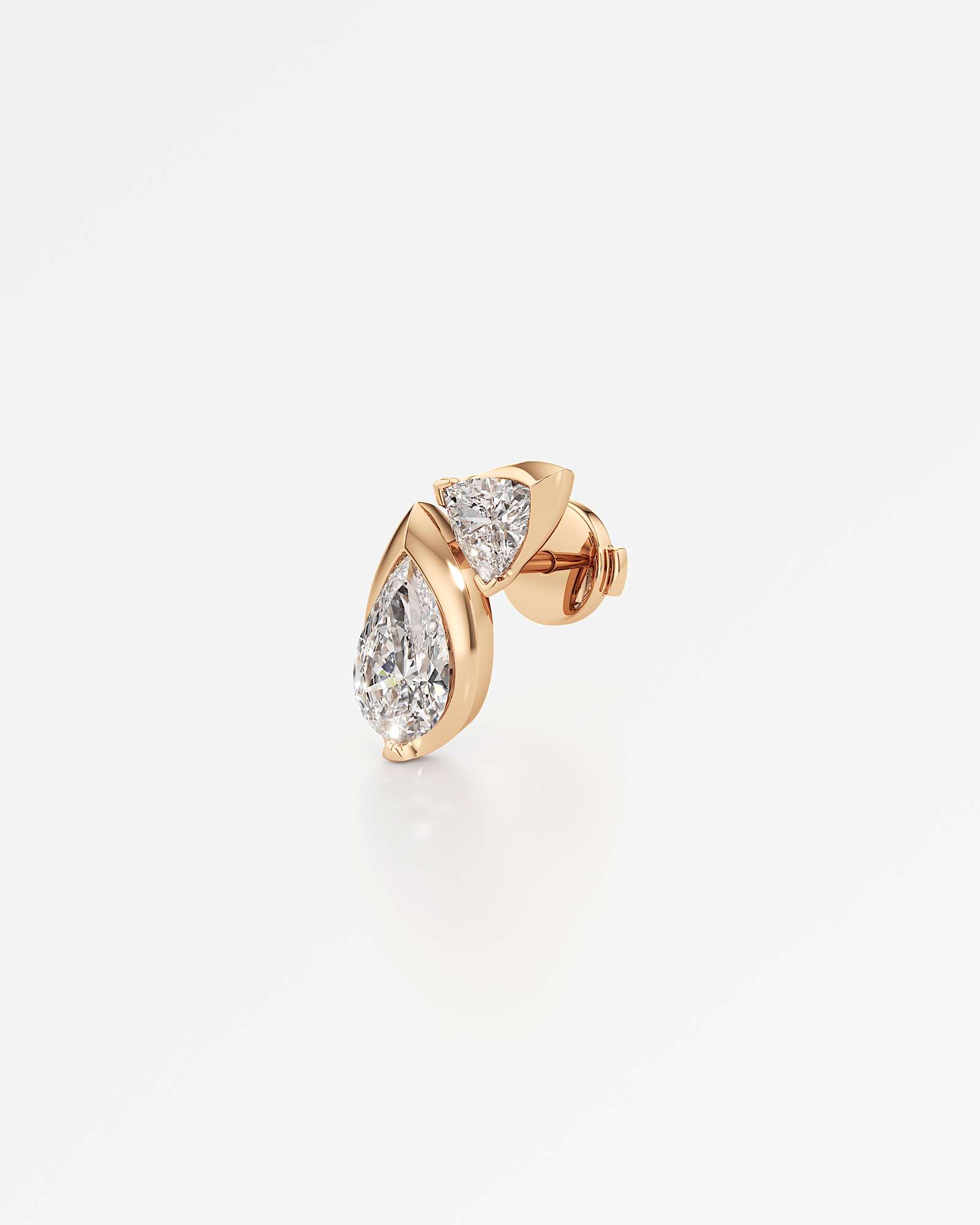 Pinnacle Levenne Diamond Stud Earrings, In 14K Rose Gold (1.64 ctw)