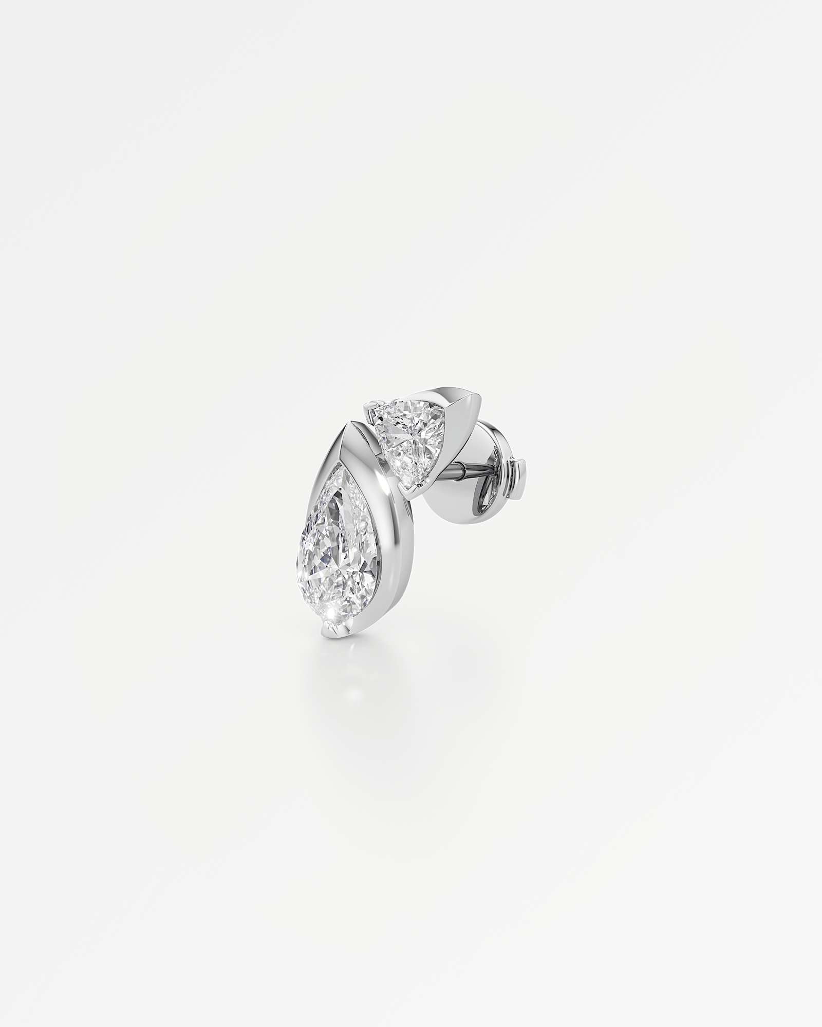 Pinnacle Levenne Diamond Stud Earrings, In 14K White Gold (1.64 ctw)