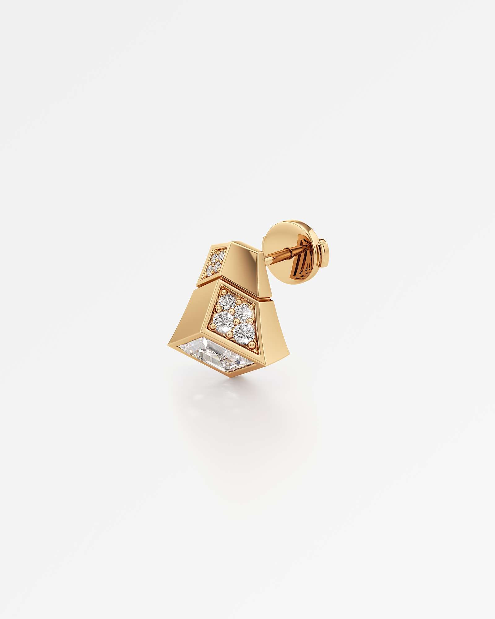 AM To Beyond Overelle Diamond Stud Earrings, In 14K Yellow Gold (1.34 ctw)