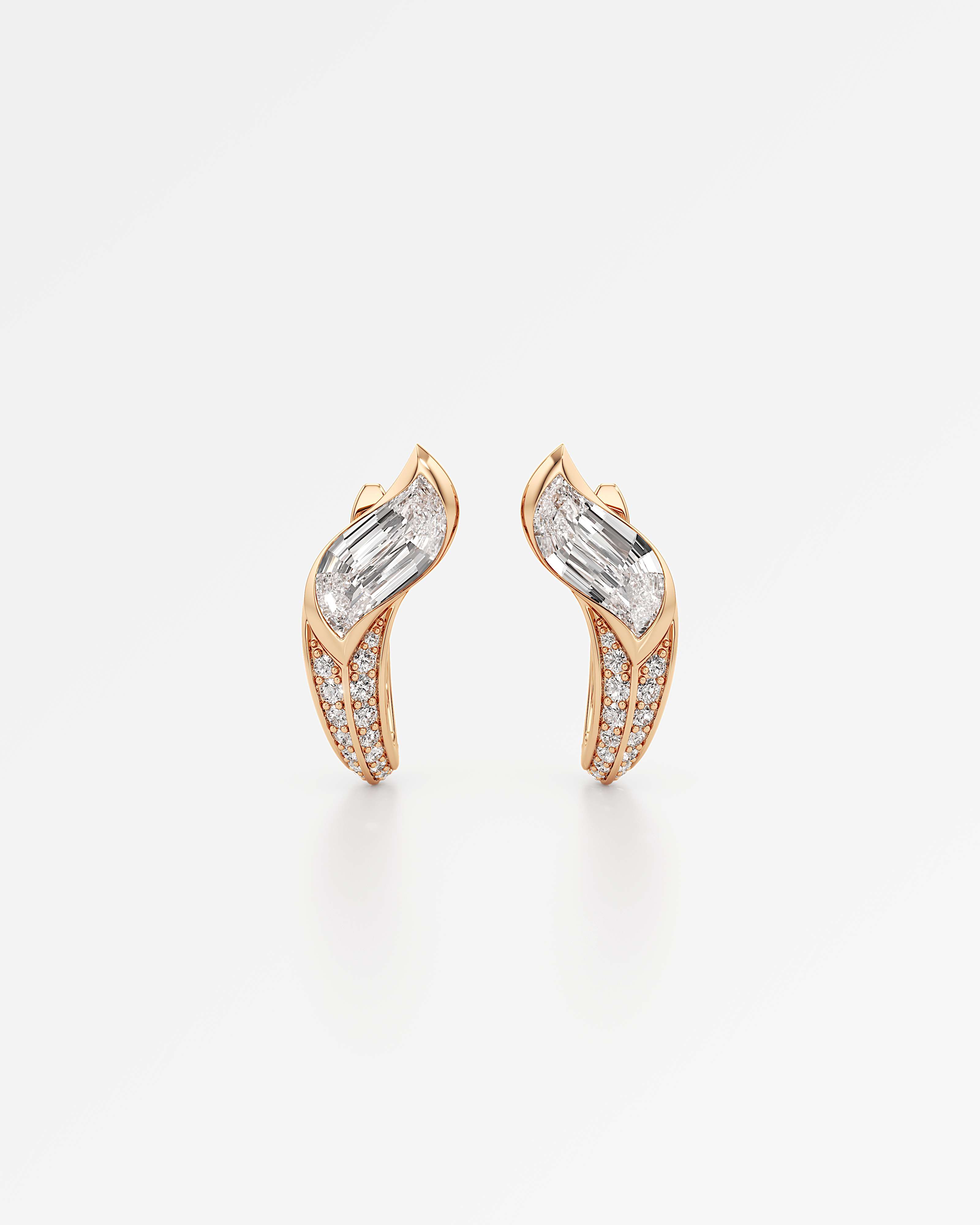 Glimmer Fria Diamond Earrings, In 14K Rose Gold (2.36 ctw)