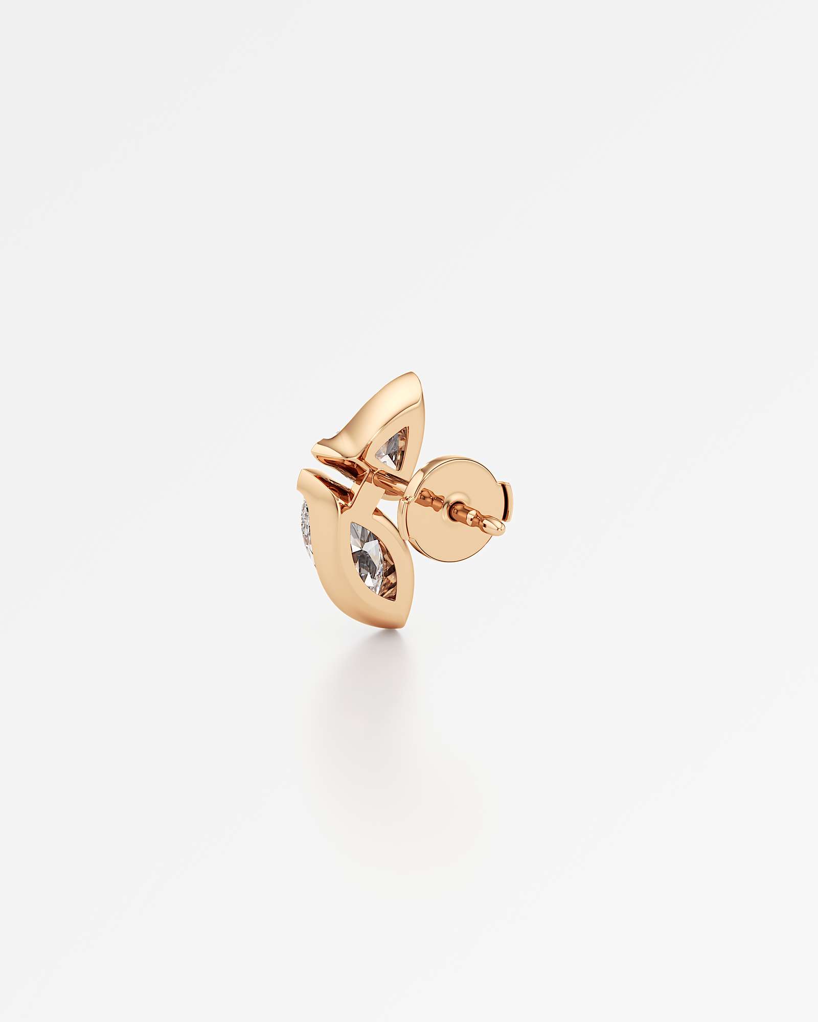 Pinnacle Levé Diamond Stud Earrings, In 14K Rose Gold (1.80 ctw)