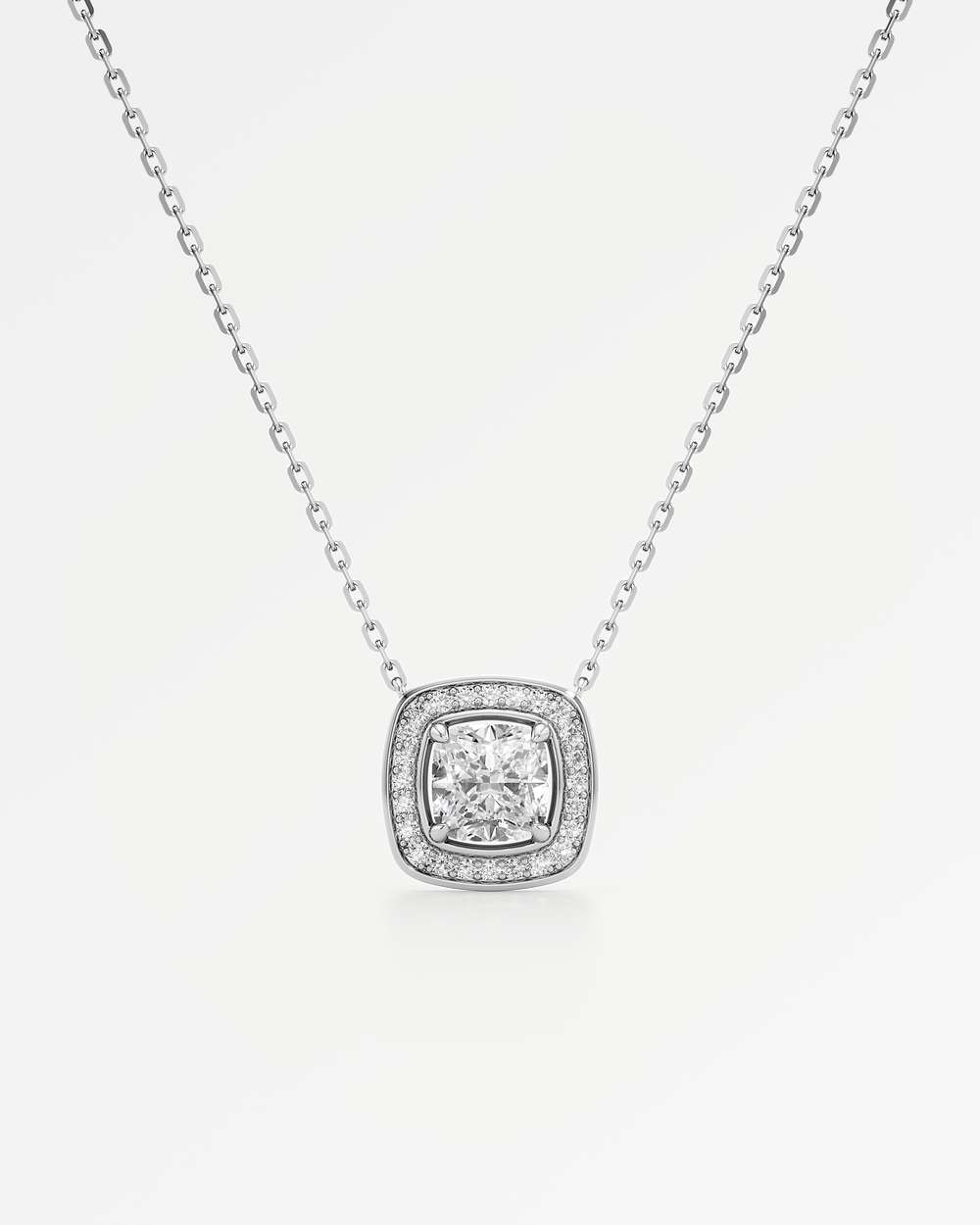 Celeste Diamond Halo Necklace