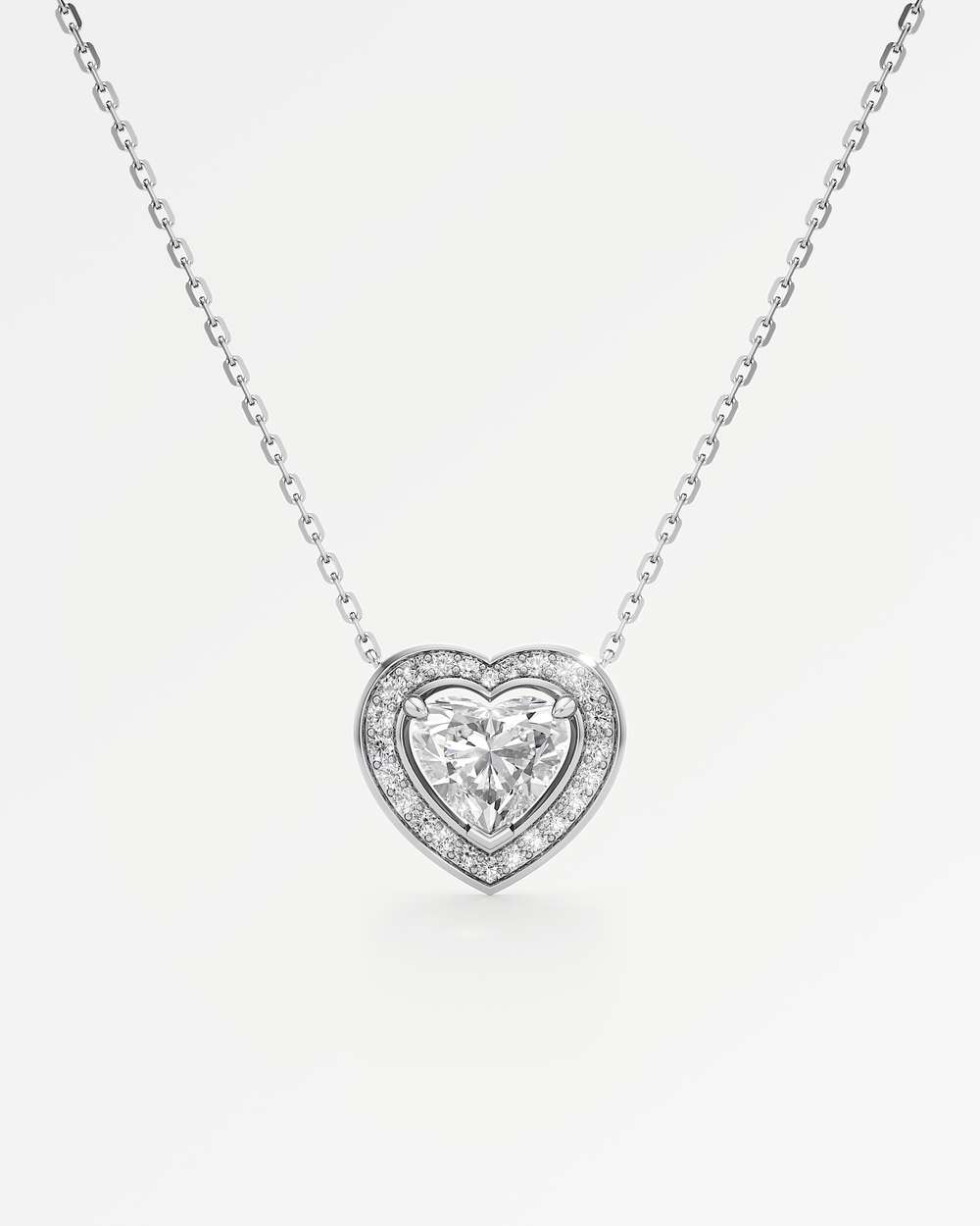 Celeste Diamond Halo Necklace