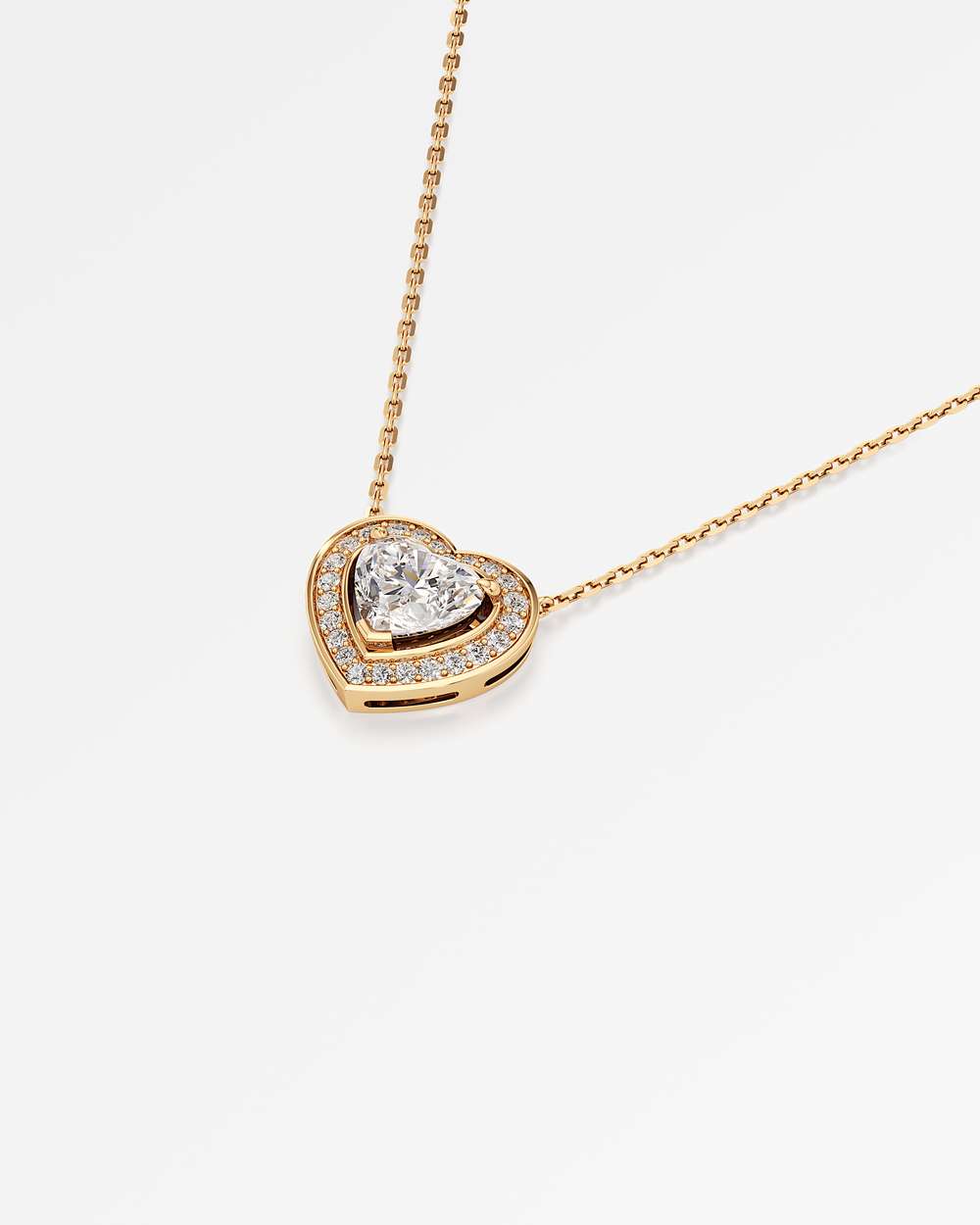 Celeste Diamond Halo Necklace