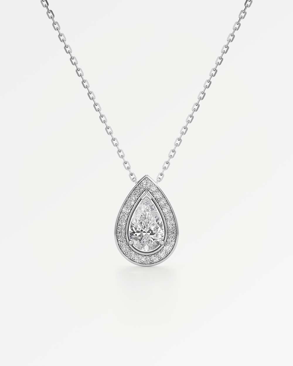 Celeste Diamond Halo Necklace