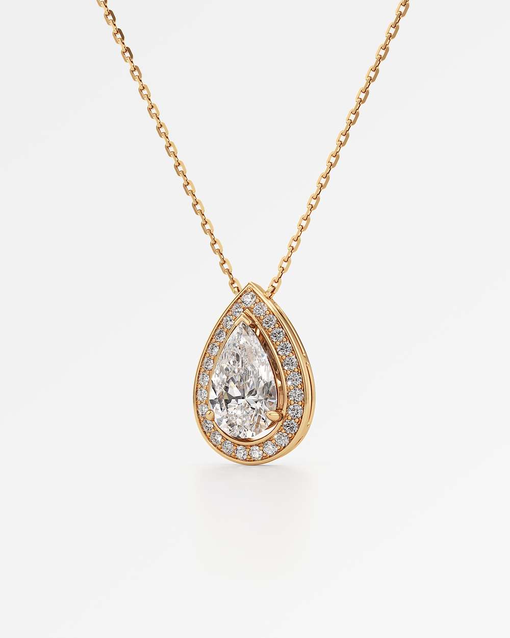 Celeste Diamond Halo Necklace