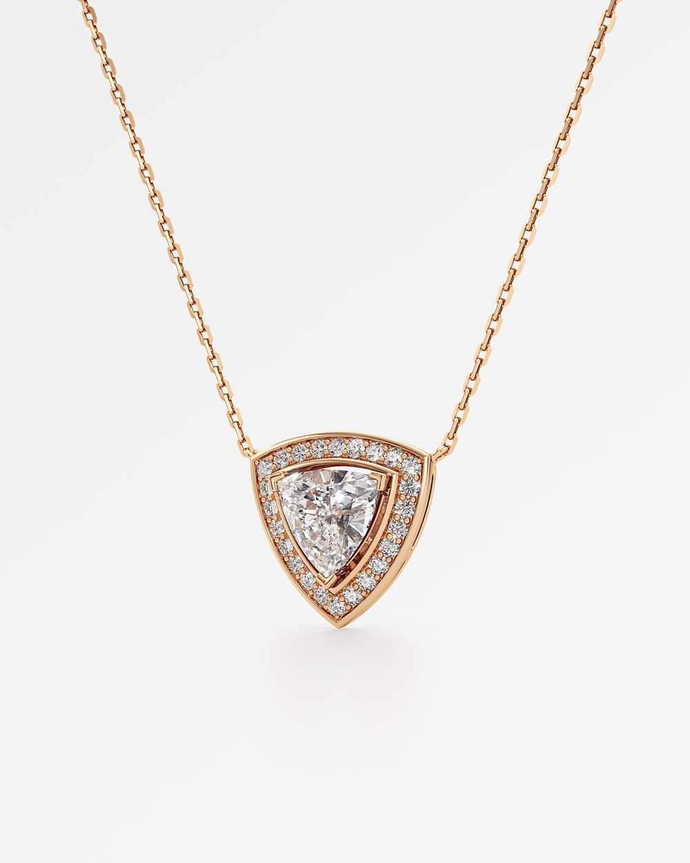 Celeste Diamond Halo Necklace