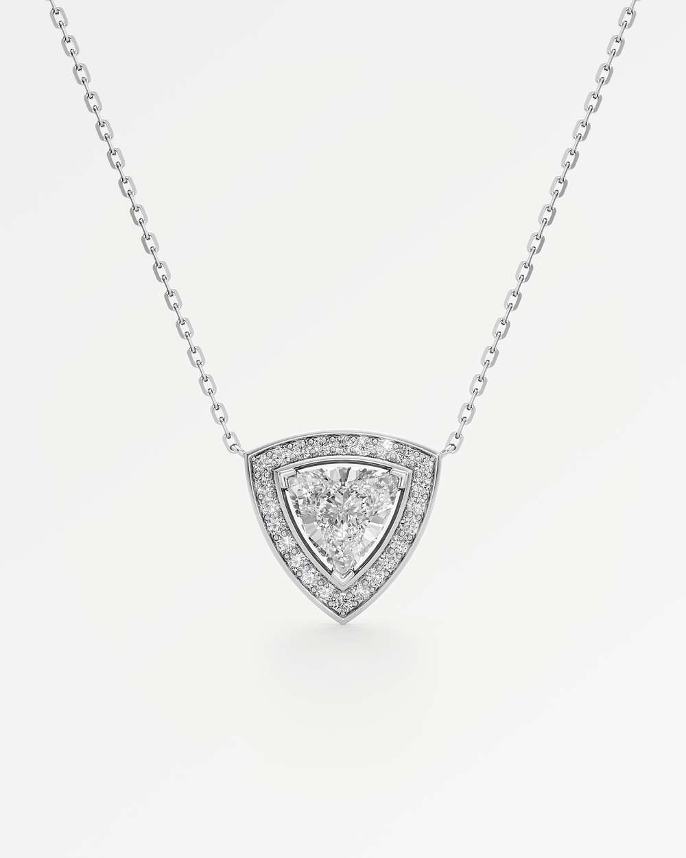 Celeste Diamond Halo Necklace