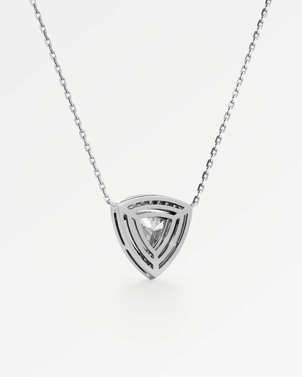 Celeste Diamond Halo Necklace