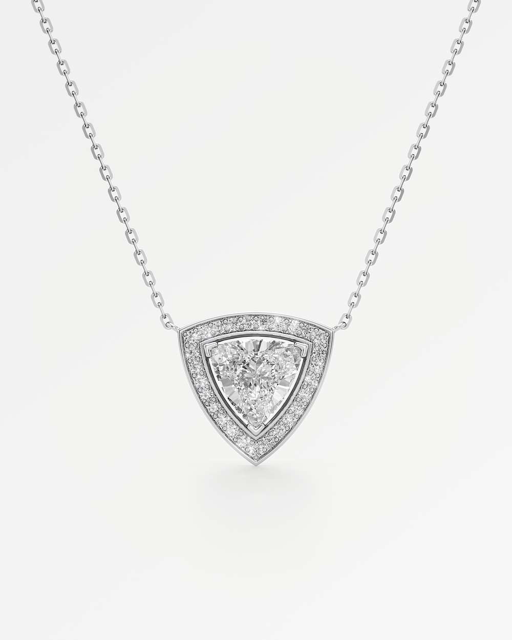 Celeste Diamond Halo Necklace