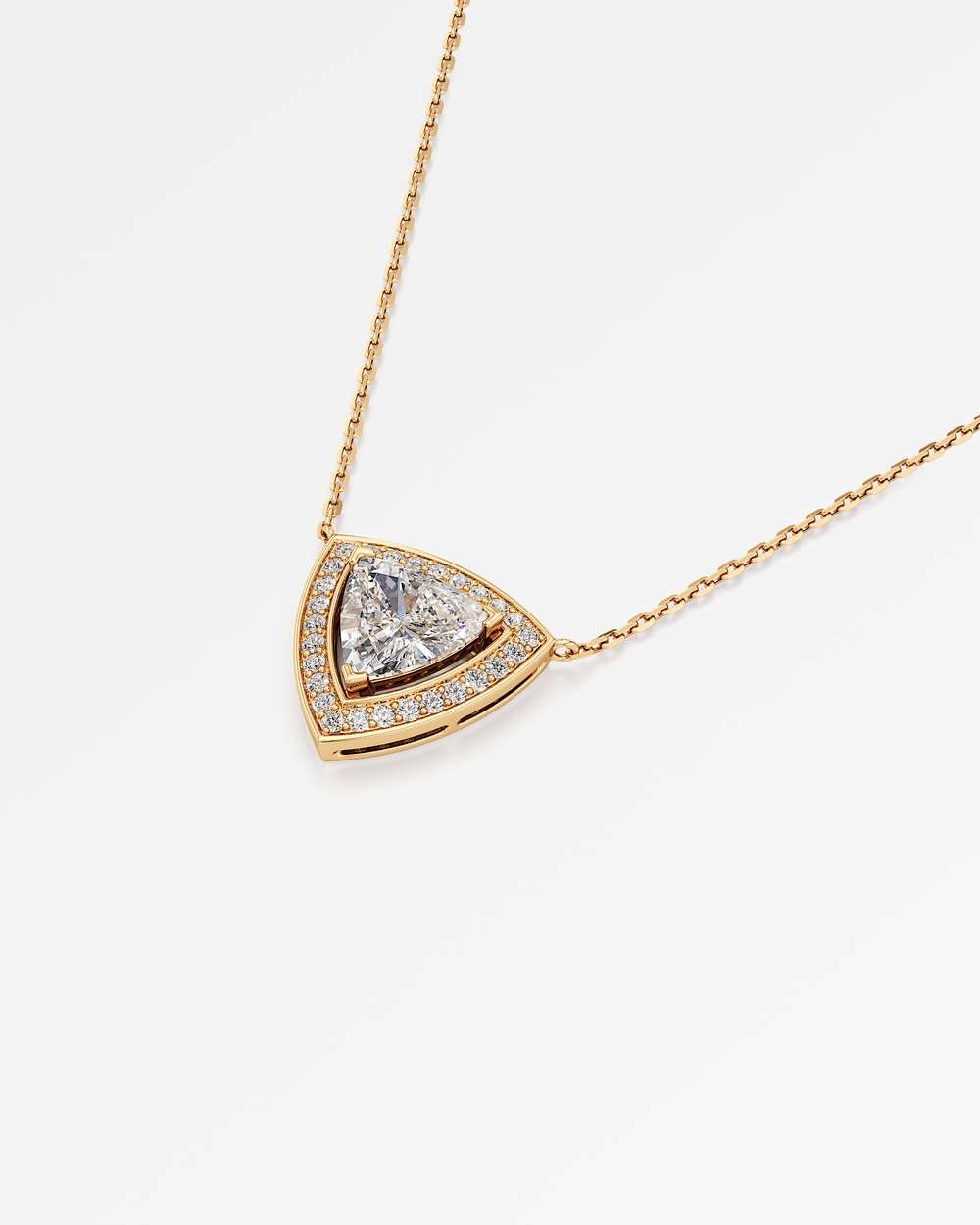 Celeste Diamond Halo Necklace