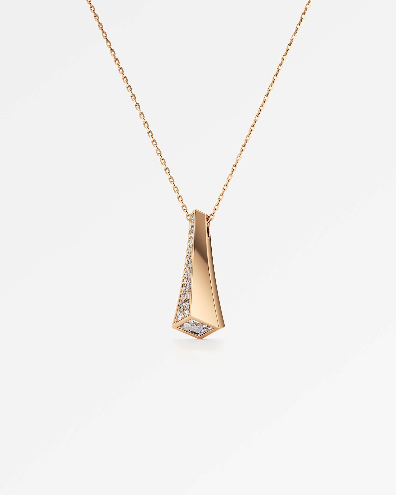 AM To Beyond Archevo Pavé Diamond Pendant, in 14K Rose Gold (1.11 ctw)
