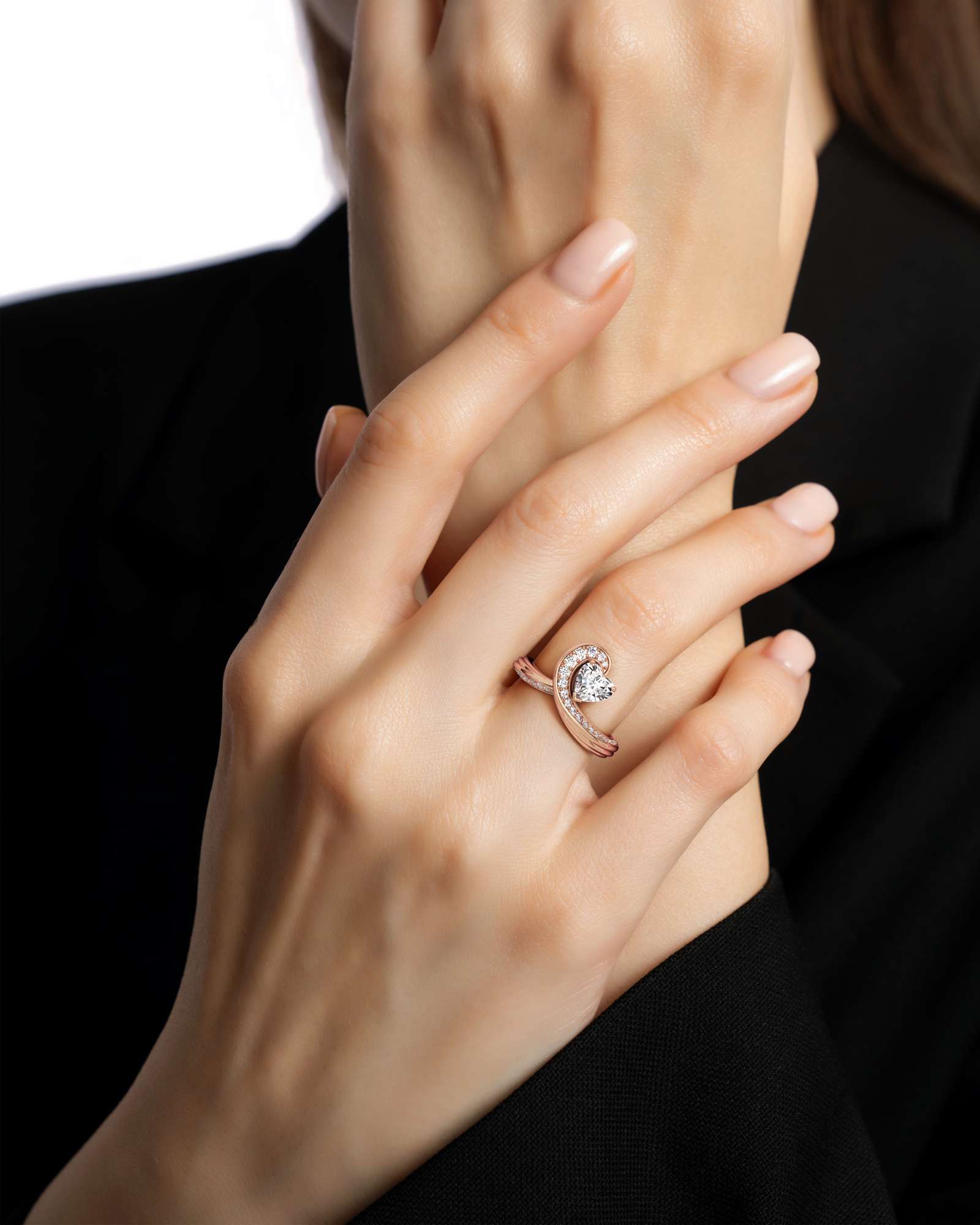 You Chérir Diamond Engagement Ring, in 14K Rose Gold (1.10 ctw)