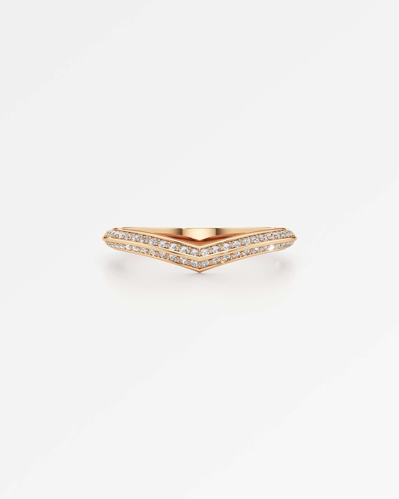 Velara Vera Pavé Diamond Wedding Band, in 14K Rose Gold (0.28 ctw)