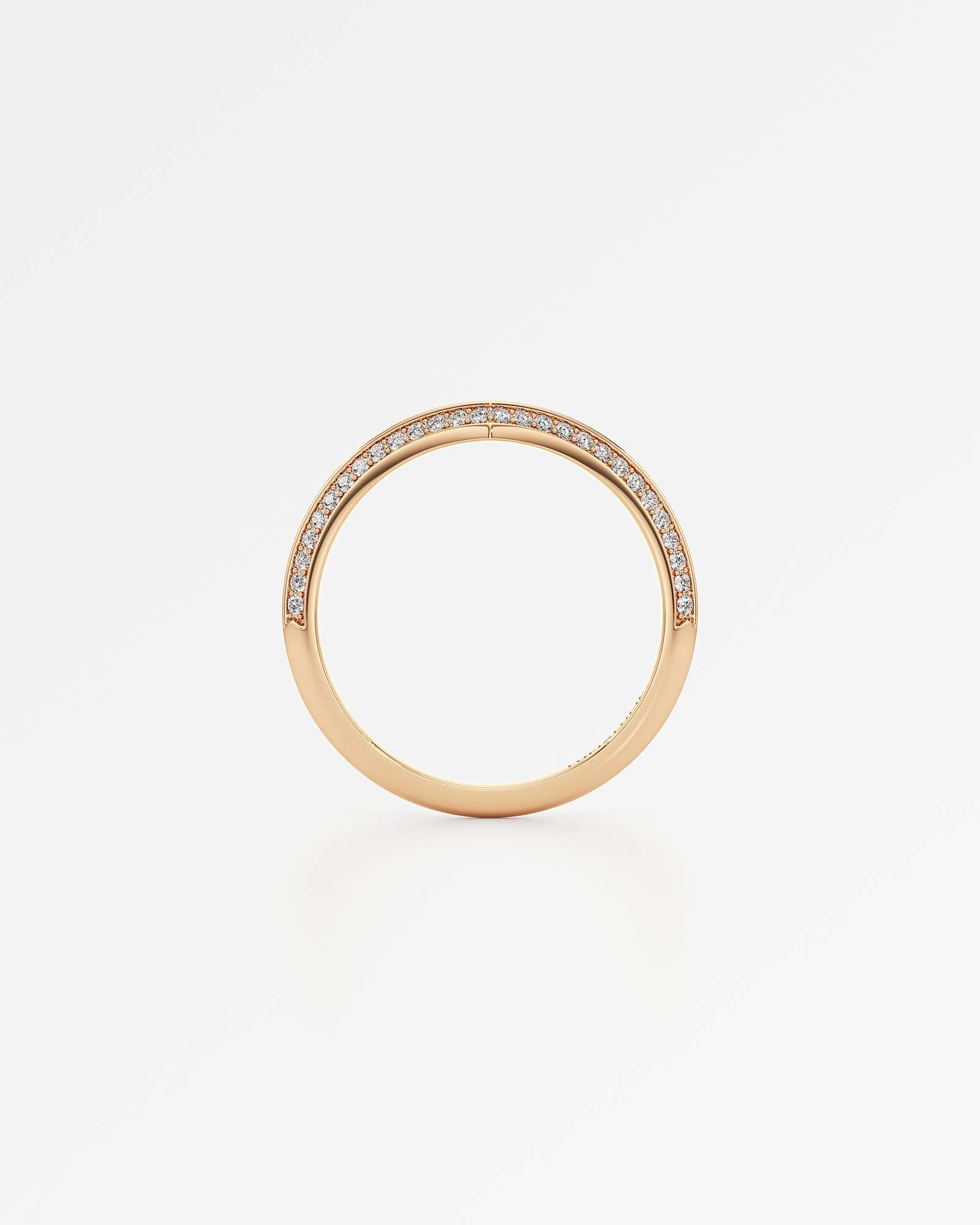 Velara Vera Pavé Diamond Wedding Band, in 14K Rose Gold (0.28 ctw)