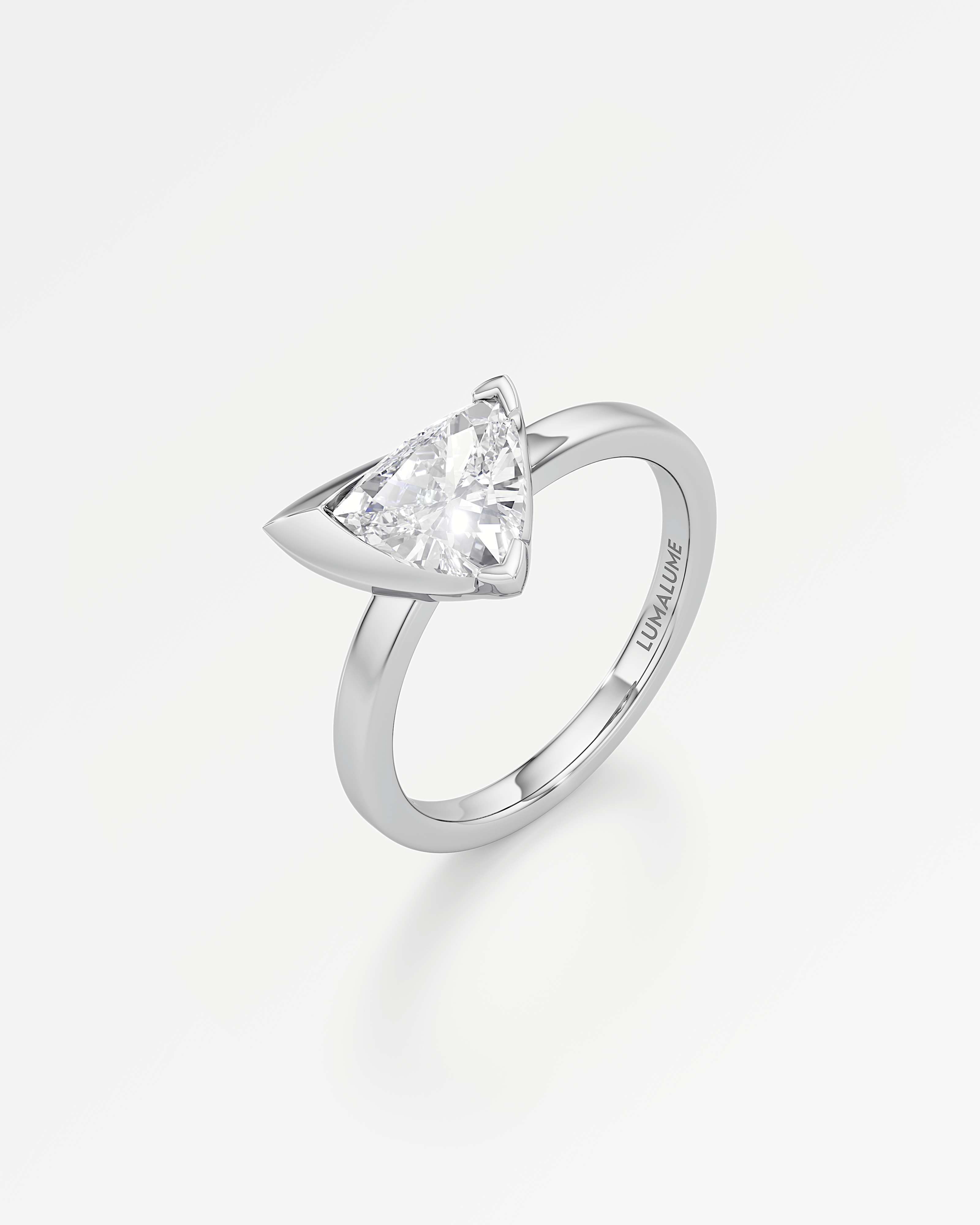 Pinnacle Apitris Diamond Ring, With Trillion Cut in 14K White Gold (1.50 ctw)