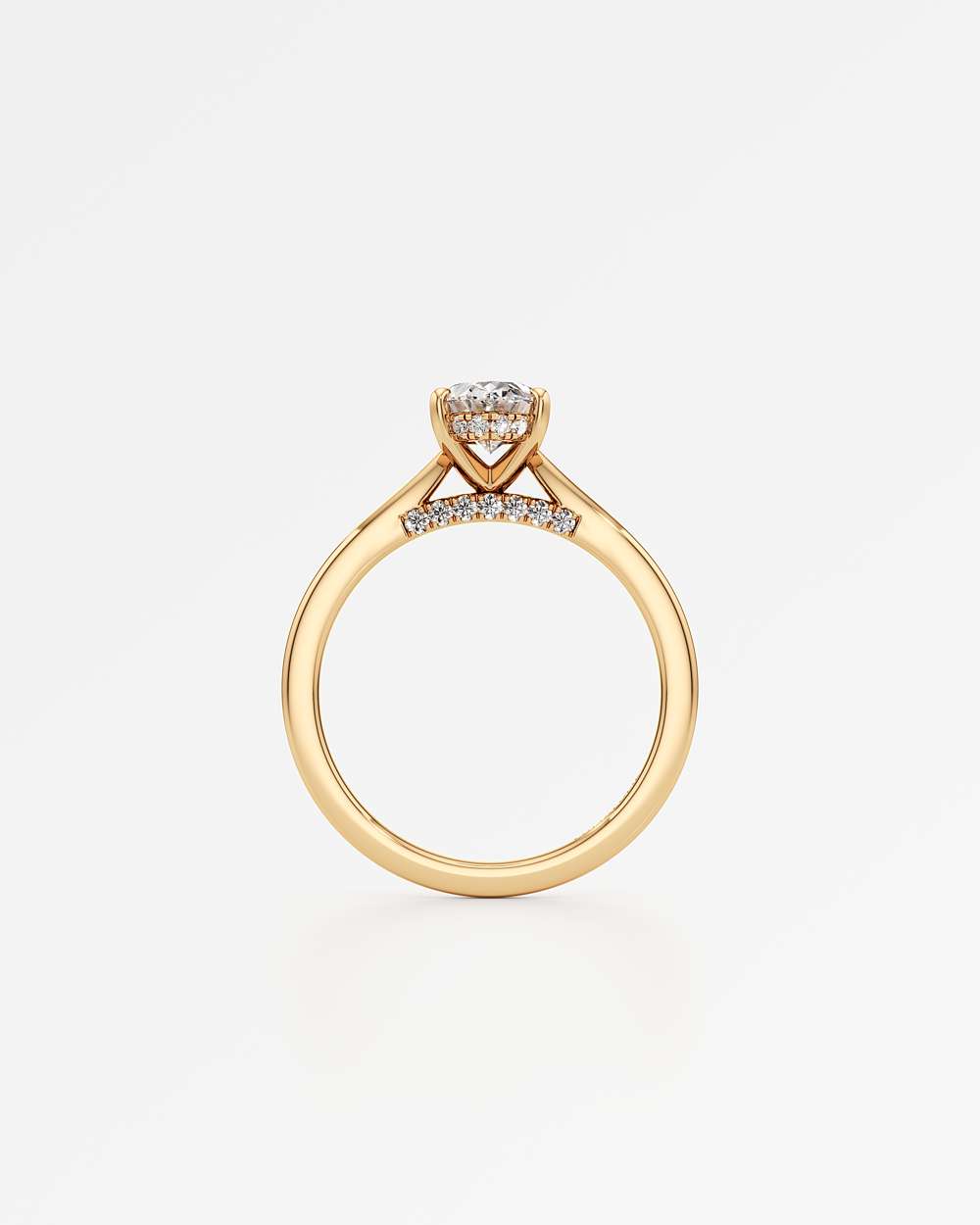 Eleanor Hidden Halo Diamond Engagement Ring