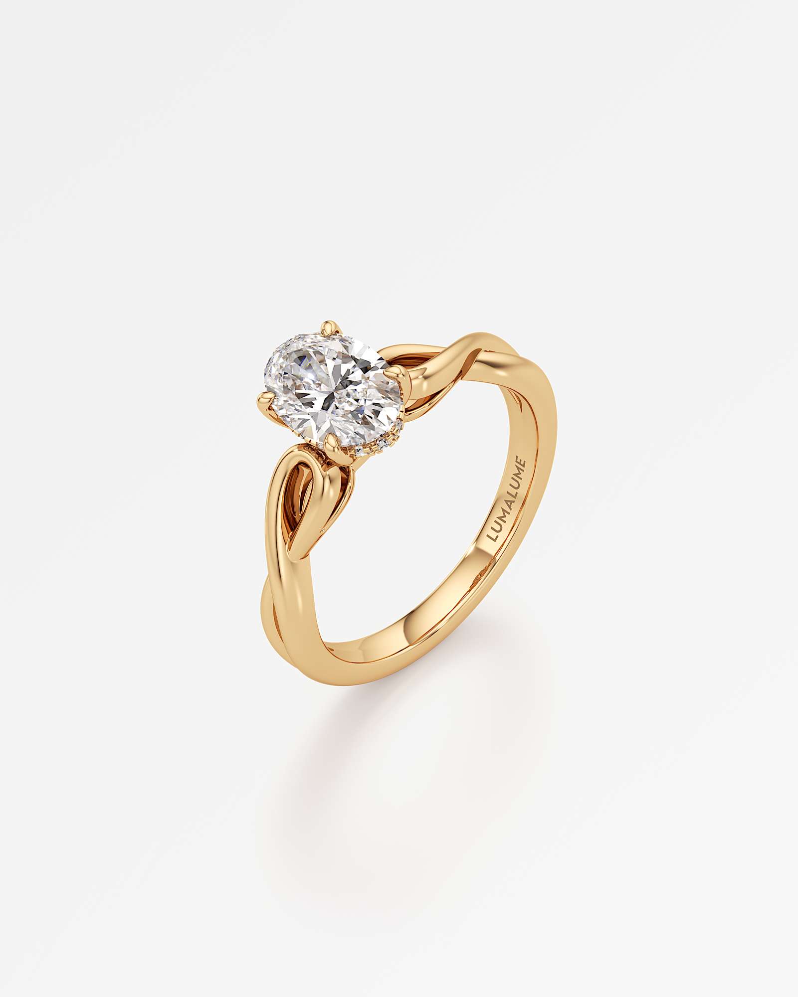 Amelia Hidden Halo Diamond Engagement Ring