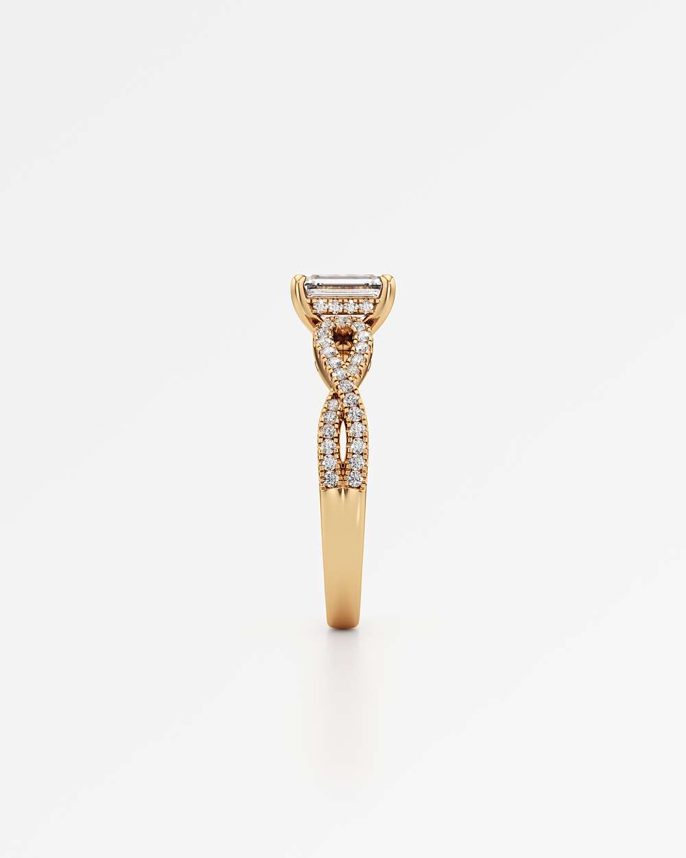 Alessia Hidden Halo Diamond Engagement Ring
