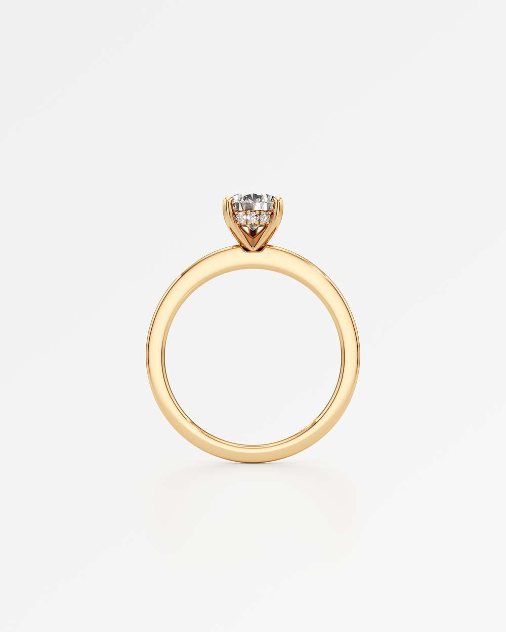 Elin Hidden Halo Diamond Engagement Ring
