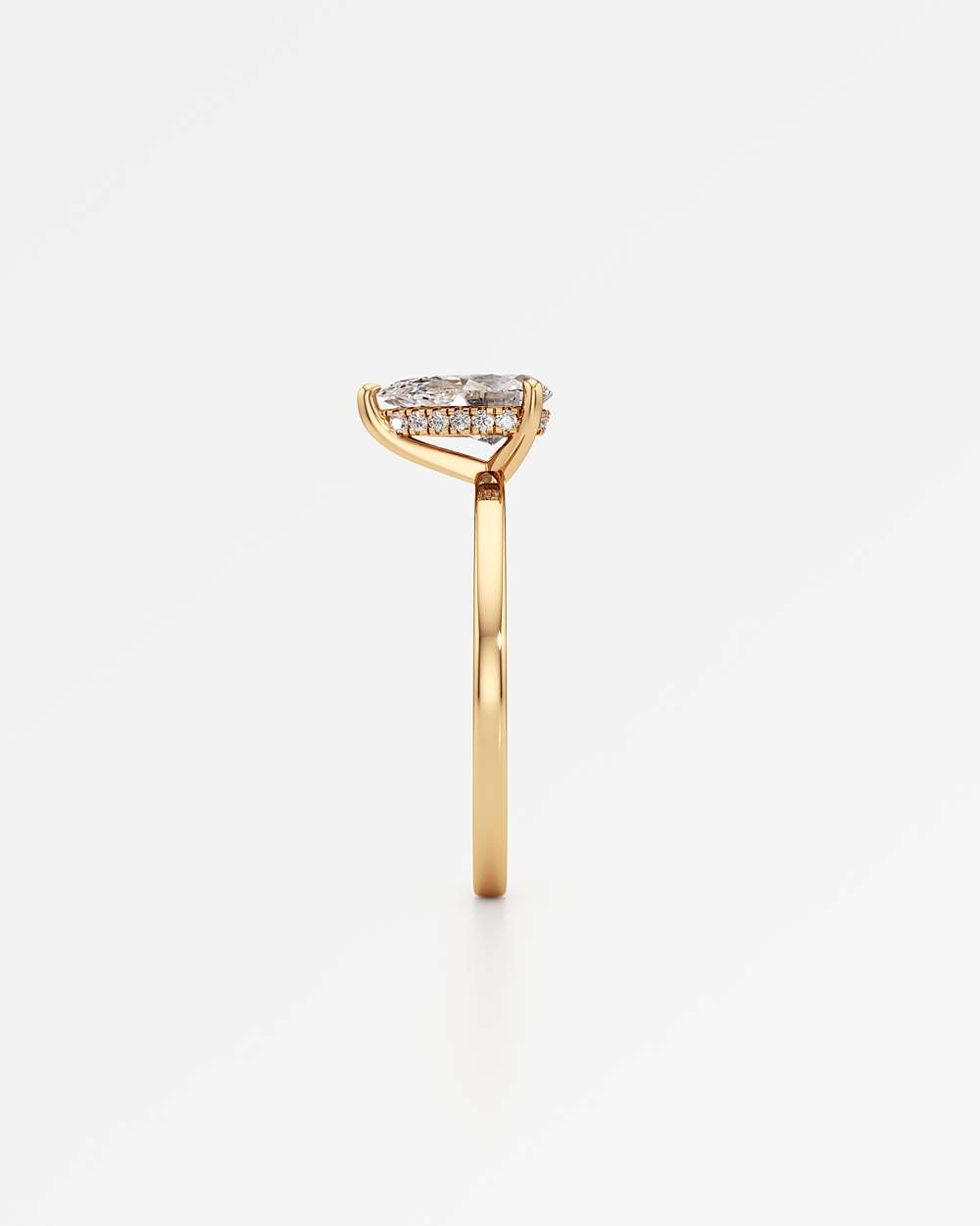 Elin Hidden Halo Diamond Engagement Ring