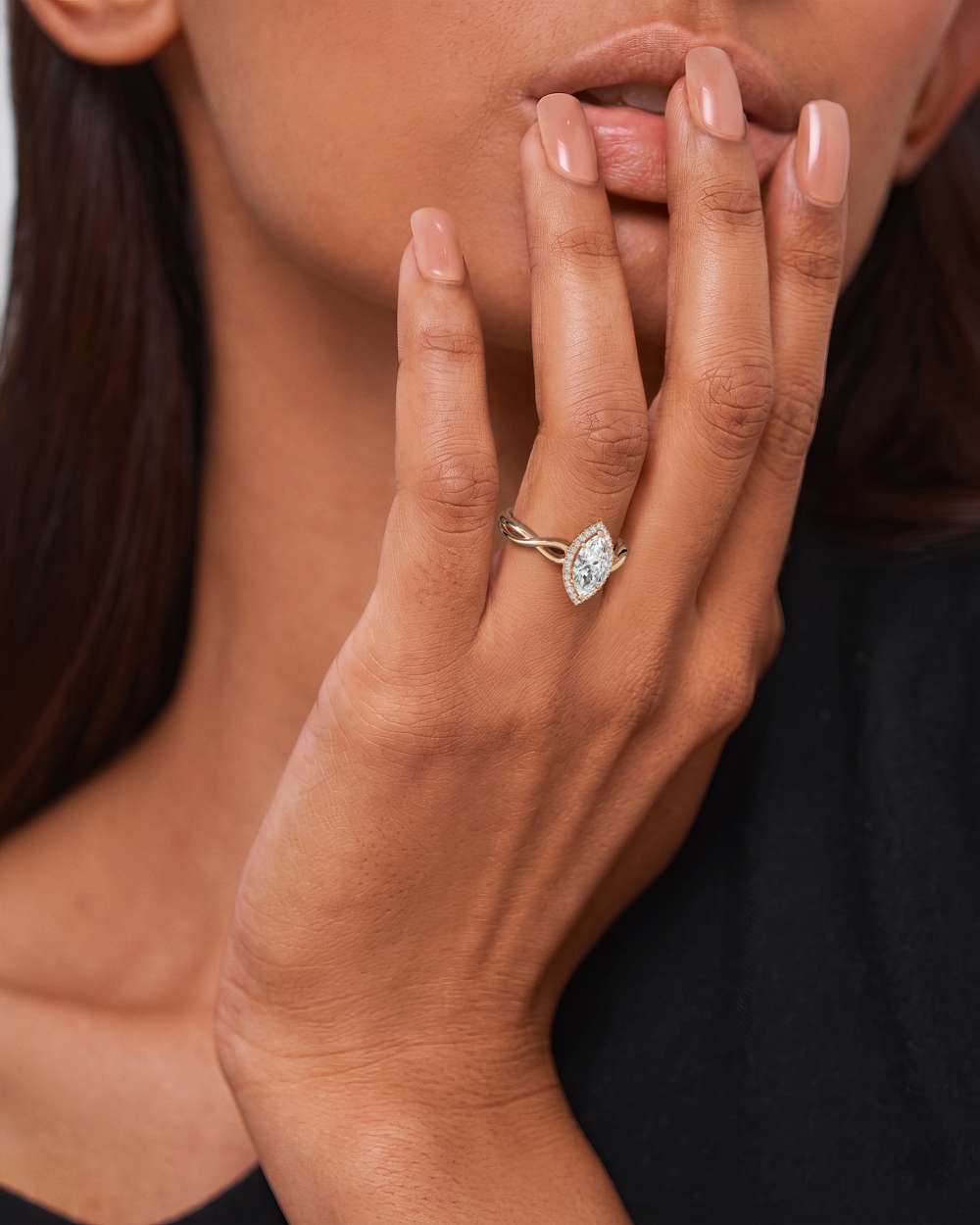 Amelia Halo Diamond Engagement Ring