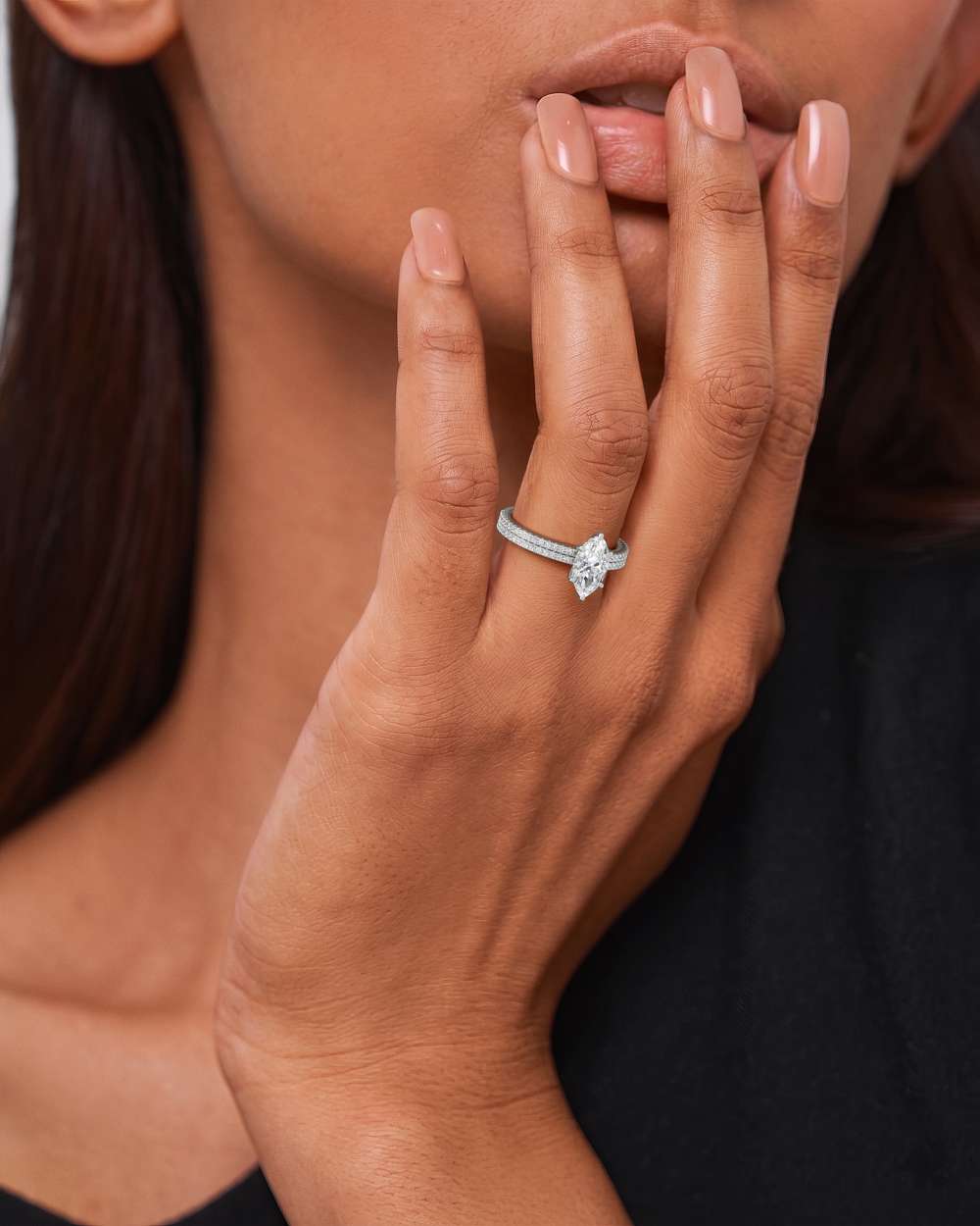 Chiara Hidden Halo Diamond Engagement Ring