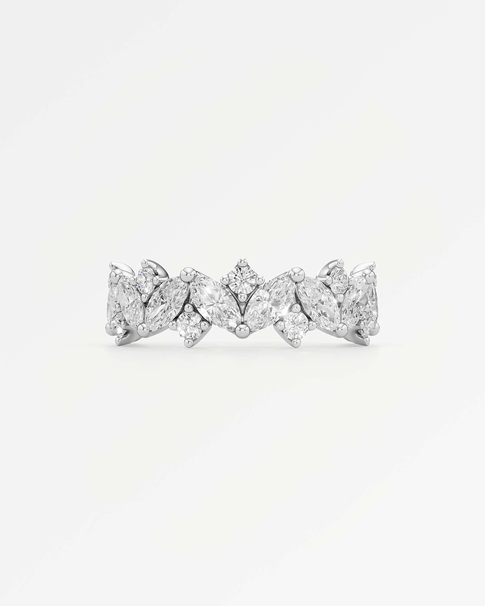 Verve Margot Diamond Wedding Band , In 14K White Gold (1.93 ctw)