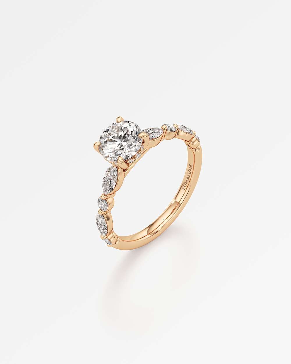Zolaine Hidden Halo Diamond Engagement Ring